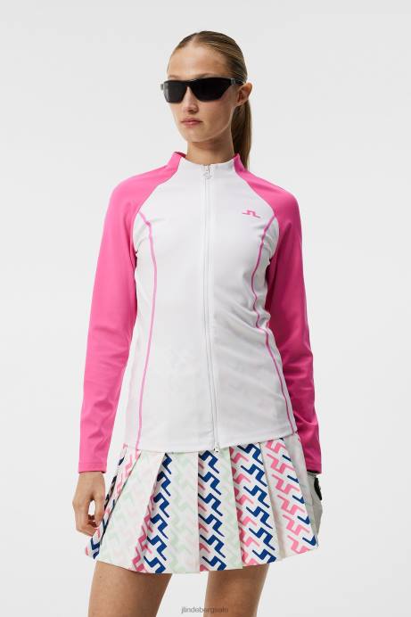 Women J.Lindeberg White June Mid Layer Clothing 8R621820