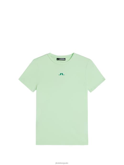 Women J.Lindeberg Patina Green Ada T-shirt Clothing 8R621410