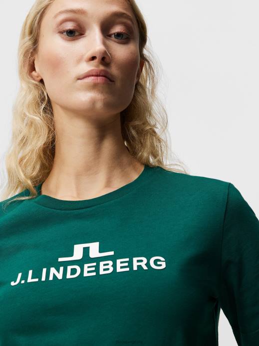 Women J.Lindeberg Rain Forest Alpha T-shirt Clothing 8R621412