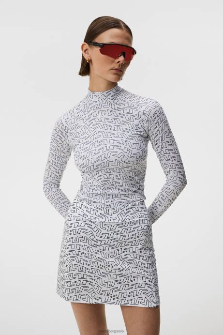 Women J.Lindeberg Azalea Bridge Swirl Asa Print Compression Top Clothing 8R621489