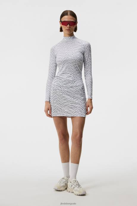 Women J.Lindeberg Azalea Bridge Swirl Asa Print Compression Top Clothing 8R621489