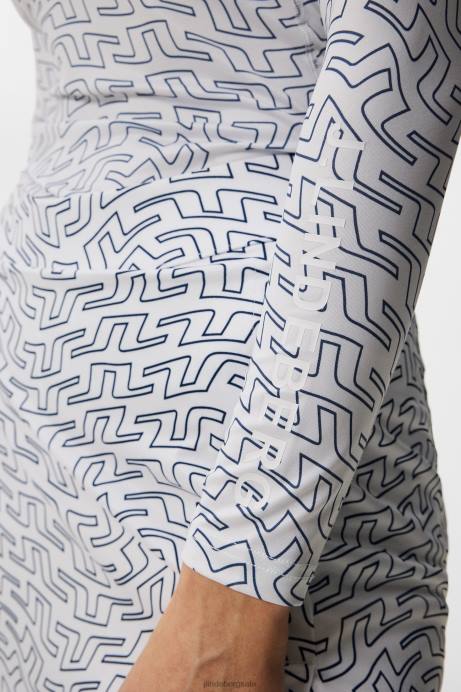 Women J.Lindeberg Azalea Bridge Swirl Asa Print Compression Top Clothing 8R621489