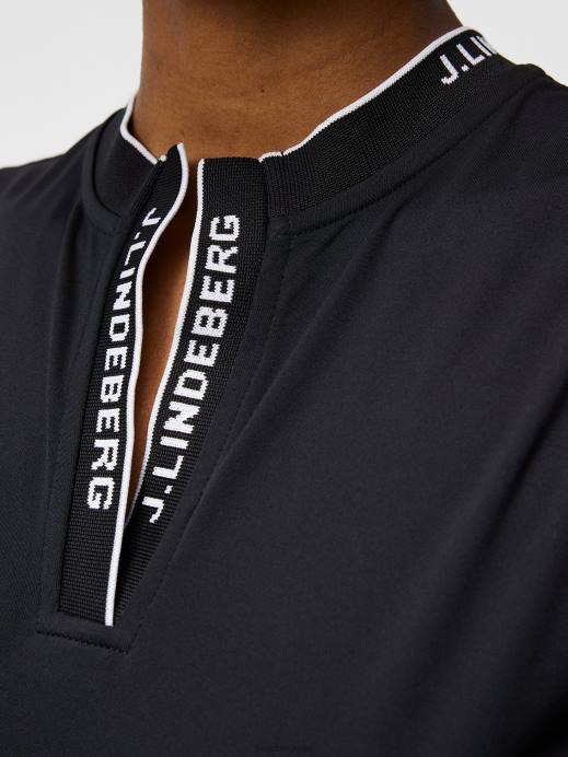 Women J.Lindeberg Black Leya Sleeveless Top Clothing 8R621474