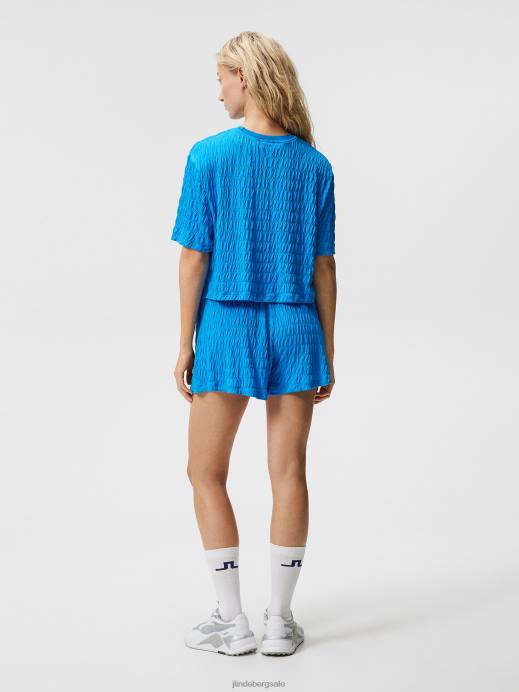 Women J.Lindeberg Brilliant Blue Aurelia Top Clothing 8R621408