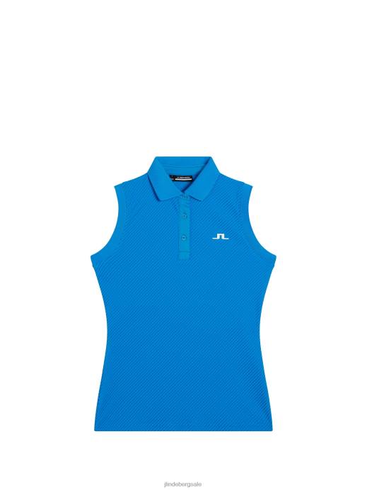 Women J.Lindeberg Brilliant Blue Lale Sleeveless Top Clothing 8R621514