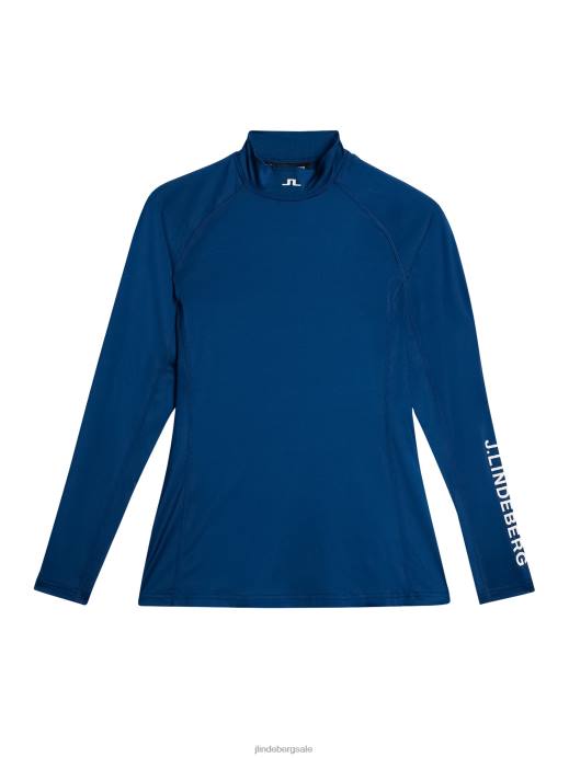 Women J.Lindeberg Estate Blue Asa Compression Top Clothing 8R621372