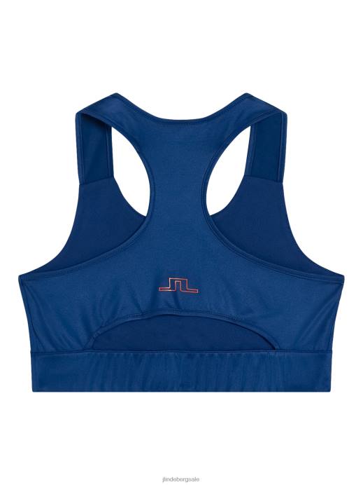 Women J.Lindeberg Estate Blue Penny Sports Bra Clothing 8R621345