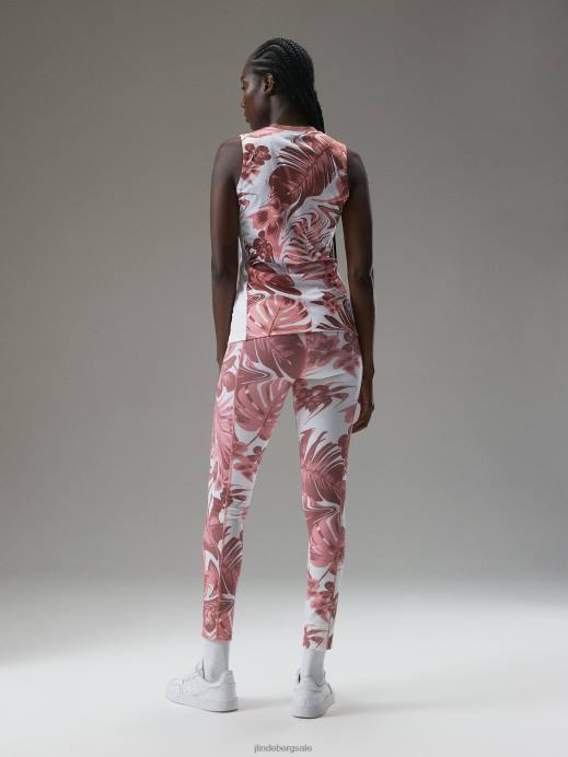 Women J.Lindeberg Hibiscus Pink Meya Print Top Clothing 8R621546