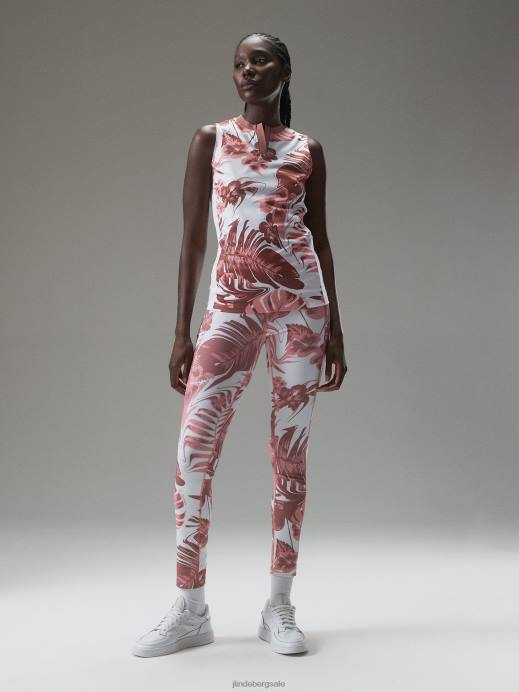 Women J.Lindeberg Hibiscus Pink Meya Print Top Clothing 8R621546