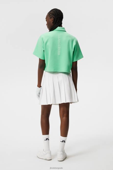 Women J.Lindeberg Jade Cream Iris Cropped Top Clothing 8R621341