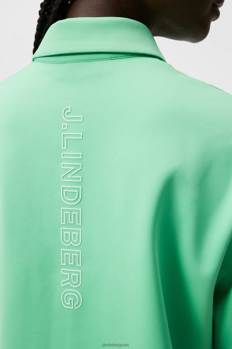 Women J.Lindeberg Jade Cream Iris Cropped Top Clothing 8R621341