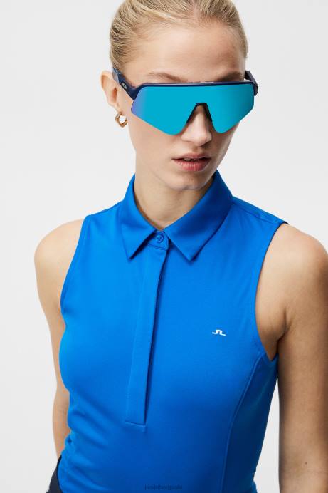 Women J.Lindeberg Lapis Blue Dena Sleeveless Top Clothing 8R621438