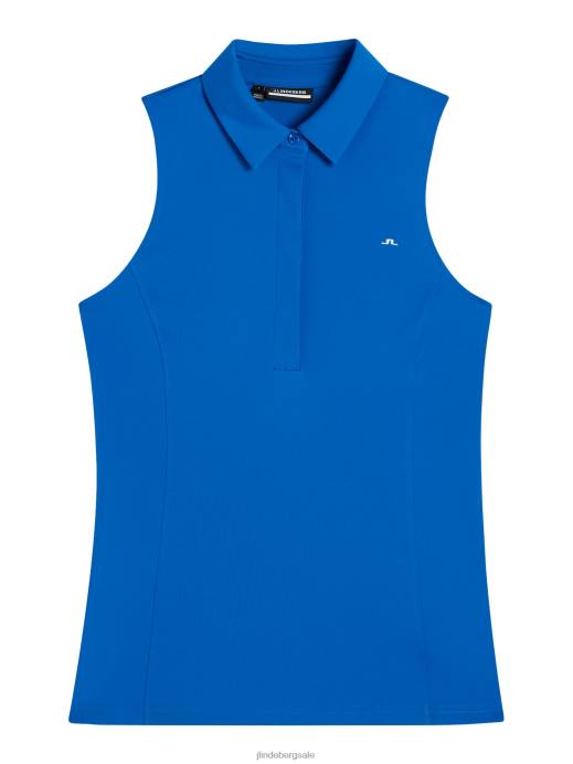 Women J.Lindeberg Lapis Blue Dena Sleeveless Top Clothing 8R621438