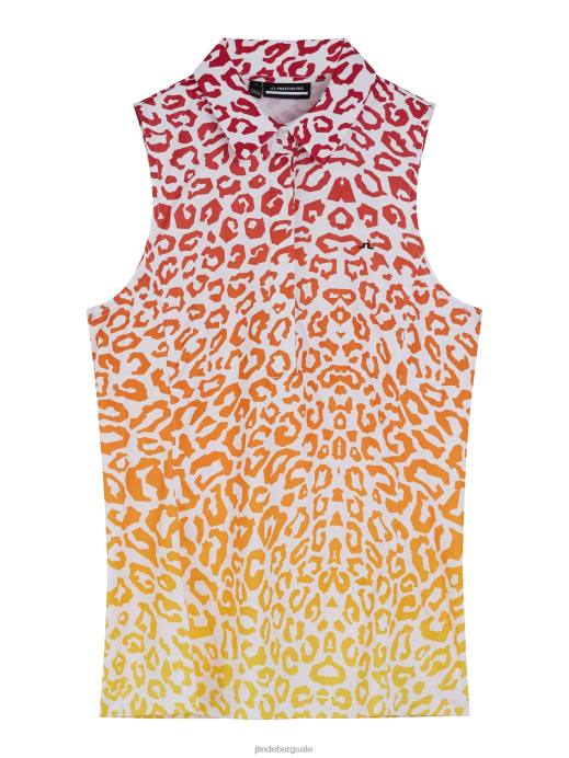 Women J.Lindeberg Leo Reflect Sunset Dena Print Sleeveless Top Clothing 8R621479