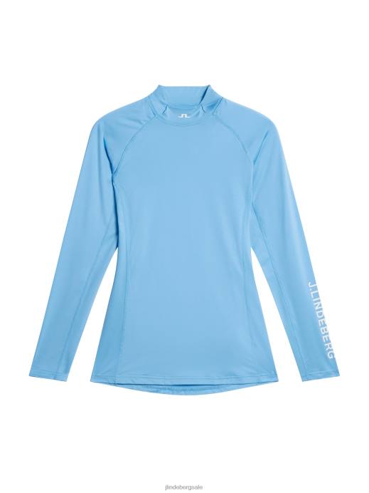 Women J.Lindeberg Little Boy Blue Asa Compression Top Clothing 8R621374