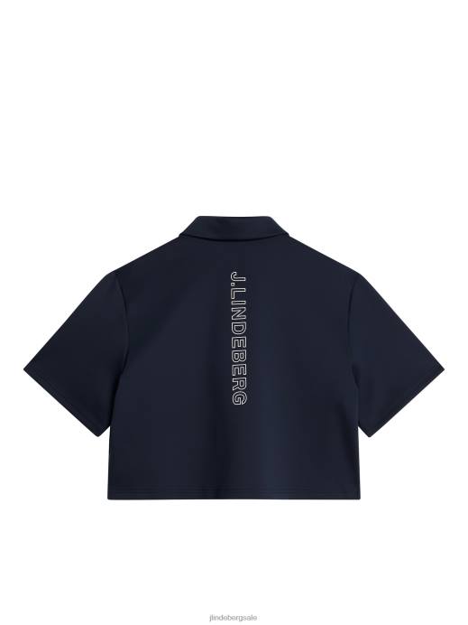 Women J.Lindeberg Navy Iris Cropped Top Clothing 8R621343