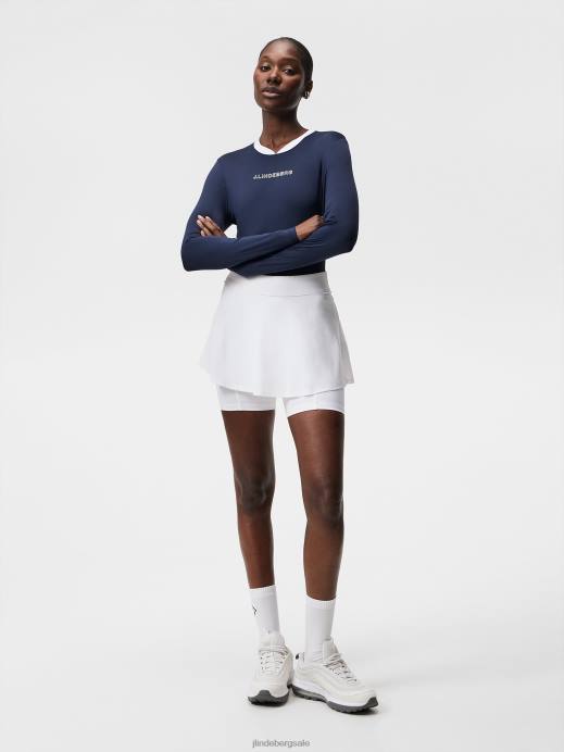 Women J.Lindeberg Navy Meja Long Sleeve Top Clothing 8R621421