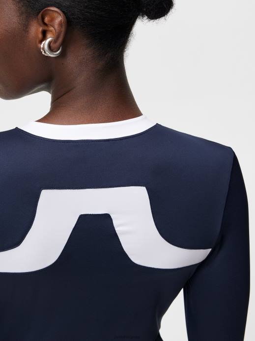 Women J.Lindeberg Navy Meja Long Sleeve Top Clothing 8R621421