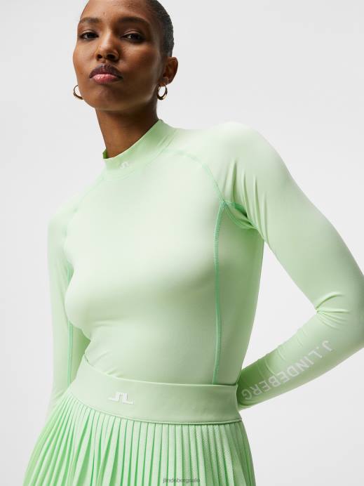 Women J.Lindeberg Patina Green Asa Compression Top Clothing 8R621483