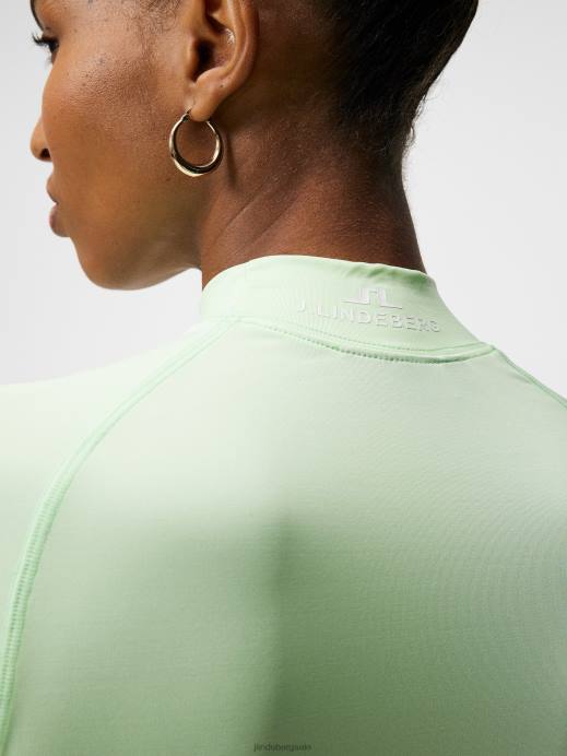 Women J.Lindeberg Patina Green Asa Compression Top Clothing 8R621483