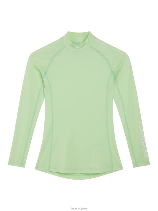 Women J.Lindeberg Patina Green Asa Compression Top Clothing 8R621483