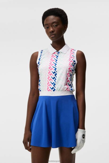 Women J.Lindeberg Pink Painted Bridge Annie Top Clothing 8R621399