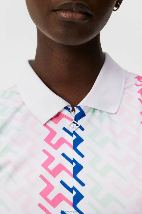 Women J.Lindeberg Pink Painted Bridge Annie Top Clothing 8R621399