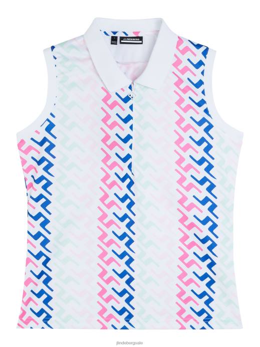 Women J.Lindeberg Pink Painted Bridge Annie Top Clothing 8R621399