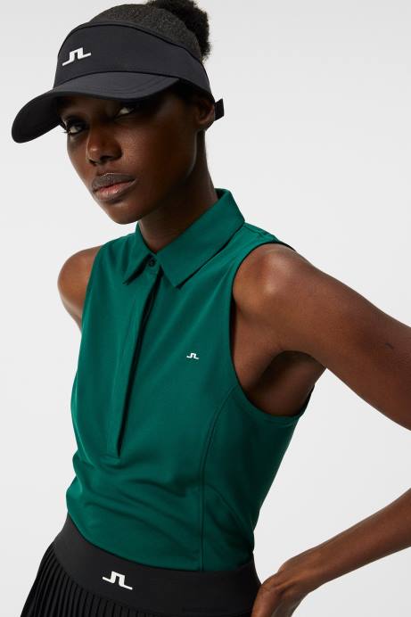 Women J.Lindeberg Rain Forest Dena Sleeveless Top Clothing 8R621441