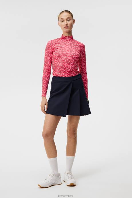 Women J.Lindeberg Rain Forest Sphere Dot Asa Print Compression Top Clothing 8R621488