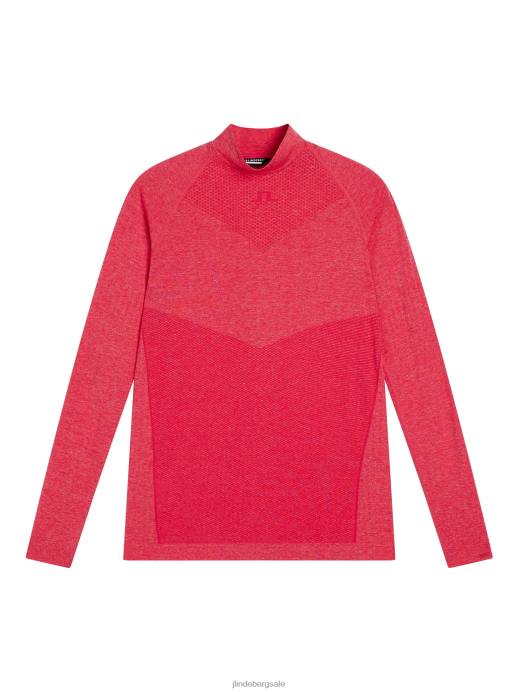 Women J.Lindeberg Rose Red Melange Camilla Top Clothing 8R621349