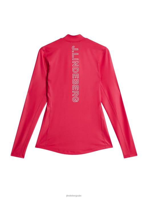 Women J.Lindeberg Rose Red Sage Top Clothing 8R621352