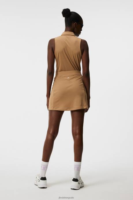 Women J.Lindeberg Tiger Brown Dena Sleeveless Top Clothing 8R621443