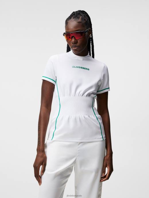 Women J.Lindeberg White Kim Top Clothing 8R621529