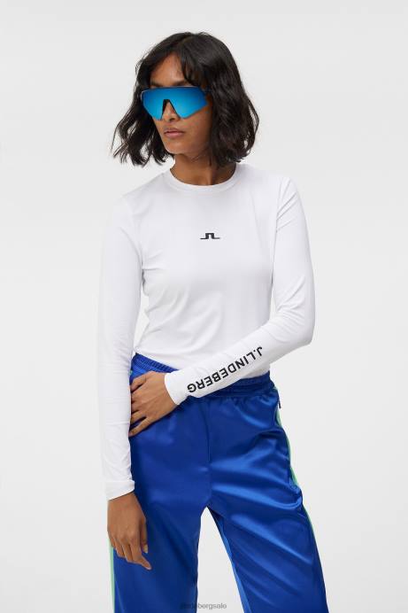 Women J.Lindeberg White Tekla Top Clothing 8R621359