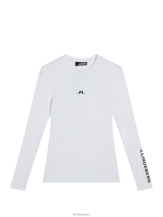 Women J.Lindeberg White Tekla Top Clothing 8R621494