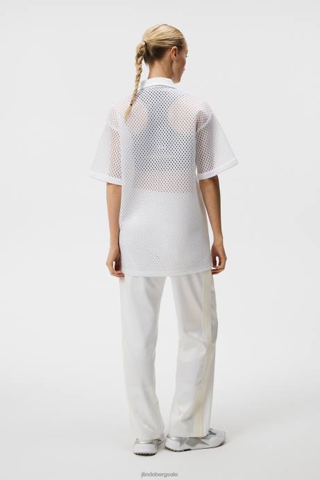 Women J.Lindeberg White Tina Top Clothing 8R621515