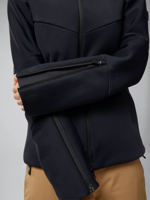 Women J.Lindeberg Black Stanford Hybrid Jacket Clothing 8R622041