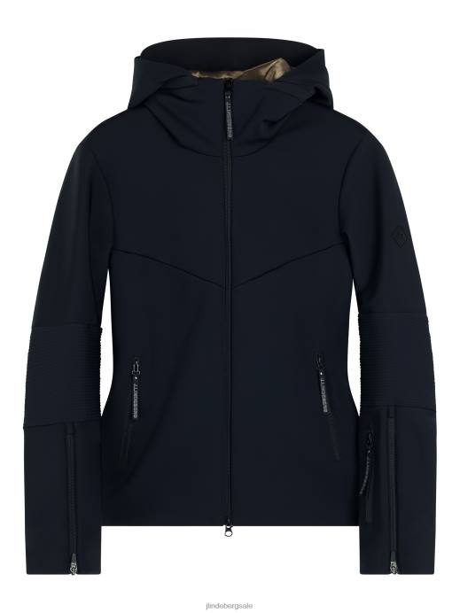 Women J.Lindeberg Black Stanford Hybrid Jacket Clothing 8R622041