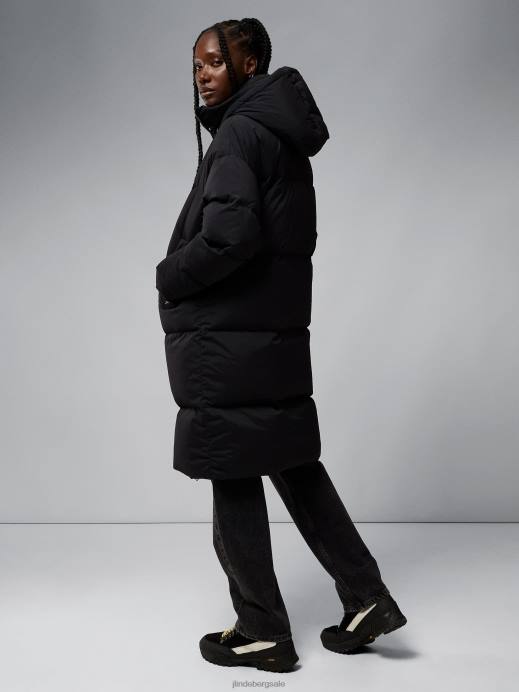 Women J.Lindeberg Black Sydney Down Parka Clothing 8R622049