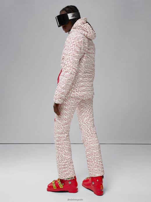 Women J.Lindeberg Bridge Swirl White Thermic Pro Print Down Jacket Clothing 8R622031