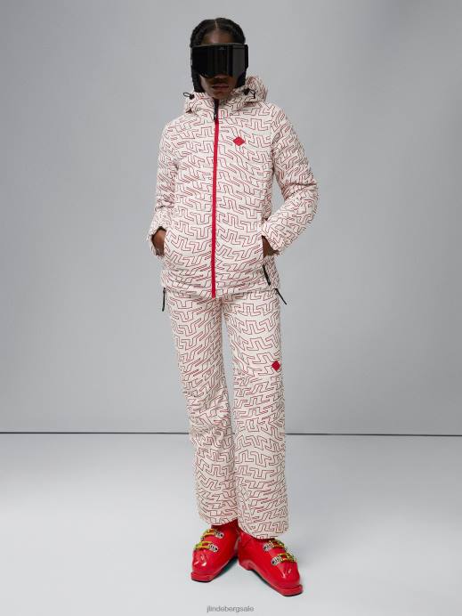 Women J.Lindeberg Bridge Swirl White Thermic Pro Print Down Jacket Clothing 8R622031