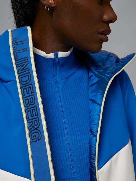 Women J.Lindeberg Nautical Blue Stanford Hybrid Jacket Clothing 8R622043