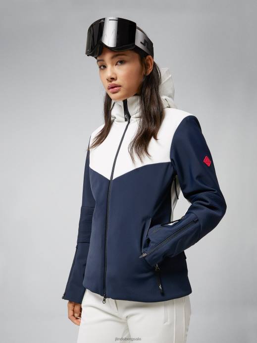 Women J.Lindeberg Navy Stanford Hybrid Jacket Clothing 8R622042