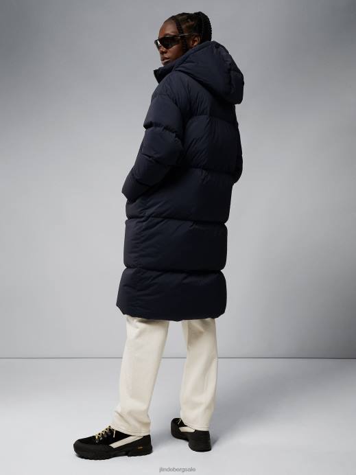 Women J.Lindeberg Navy Sydney Down Parka Clothing 8R622048