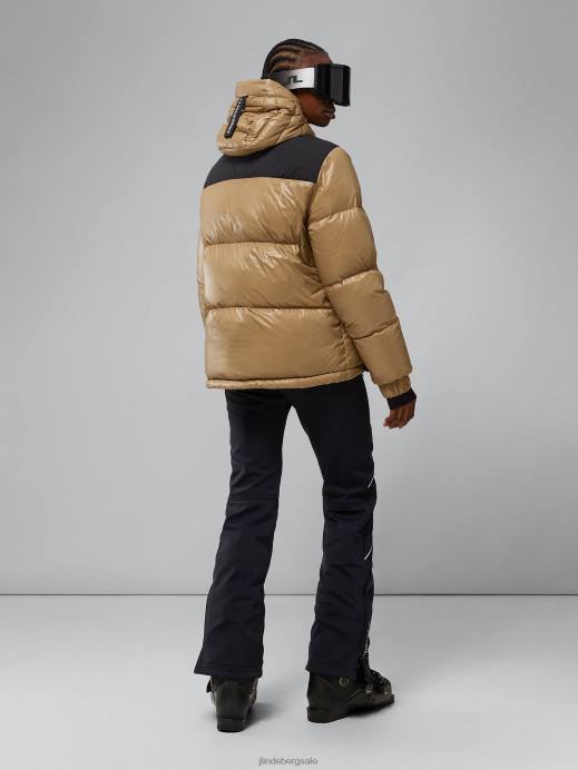 Women J.Lindeberg Tiger Brown Solar Down Jacket Clothing 8R622036