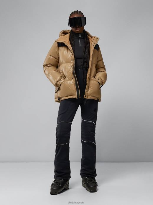 Women J.Lindeberg Tiger Brown Solar Down Jacket Clothing 8R622036