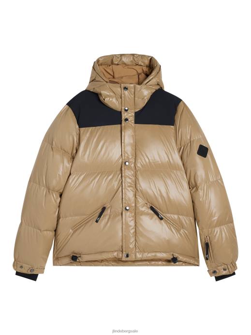 Women J.Lindeberg Tiger Brown Solar Down Jacket Clothing 8R622036