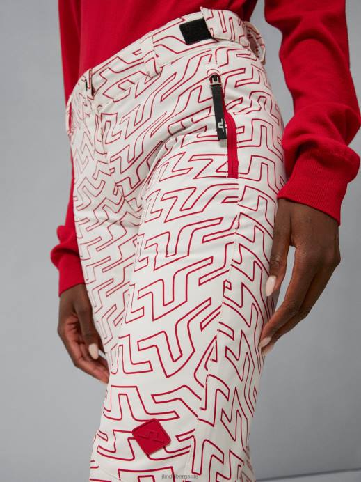 Women J.Lindeberg Bridge Swirl White Isella Print Pant Clothing 8R622054