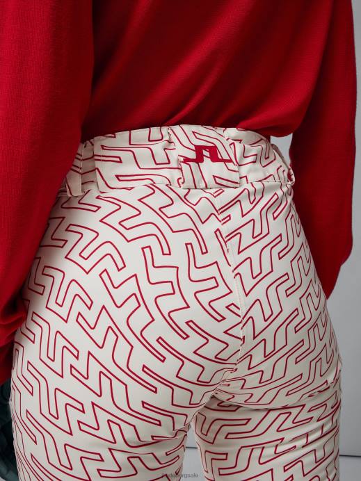 Women J.Lindeberg Bridge Swirl White Isella Print Pant Clothing 8R622054